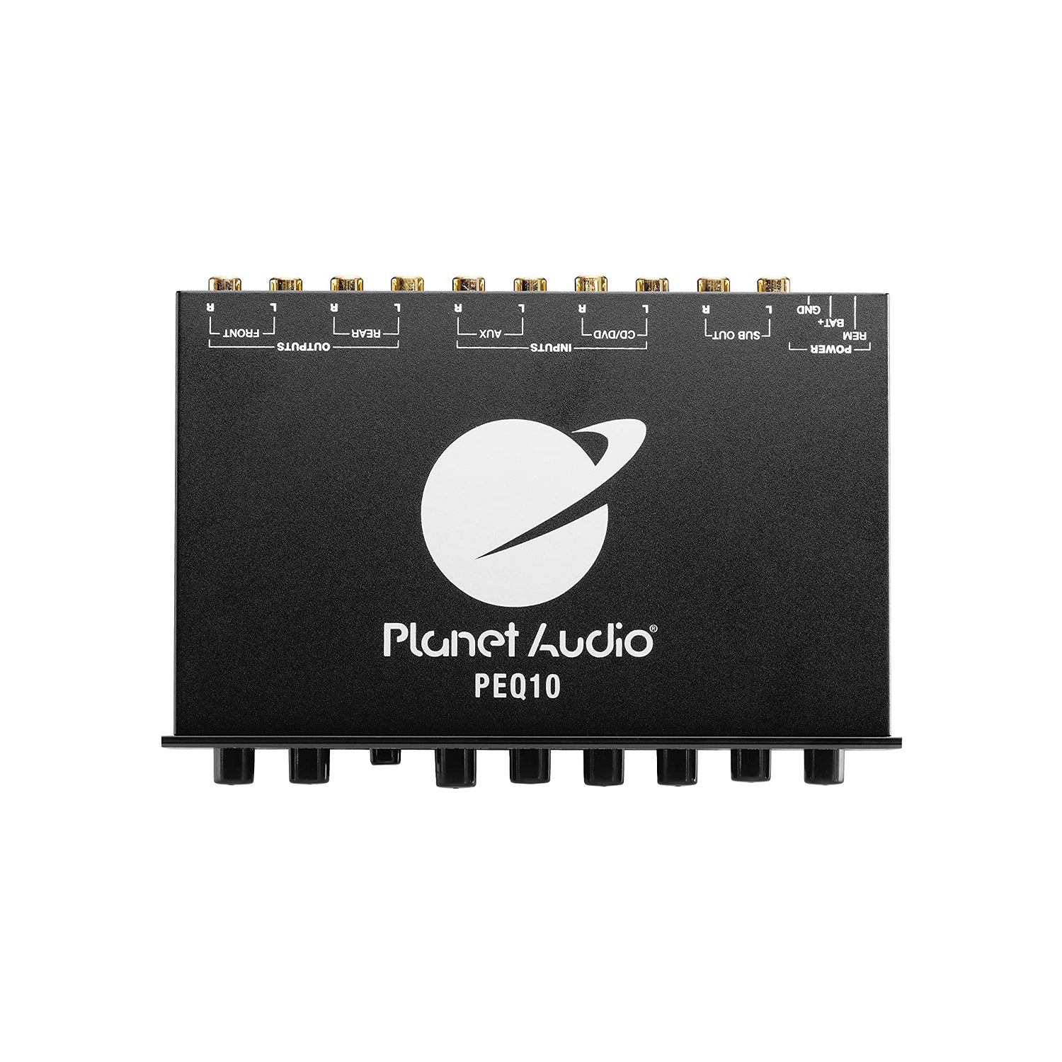 Planet Audio PEQ10 4 Band Half DIN Car Audio Subwoofer Equalizer with Auxiliary