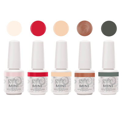 Gelish 18G Gel LED Light + Mini Basix Gel Nail Polish Kit + 5 Pack Gel Polish - VMInnovations