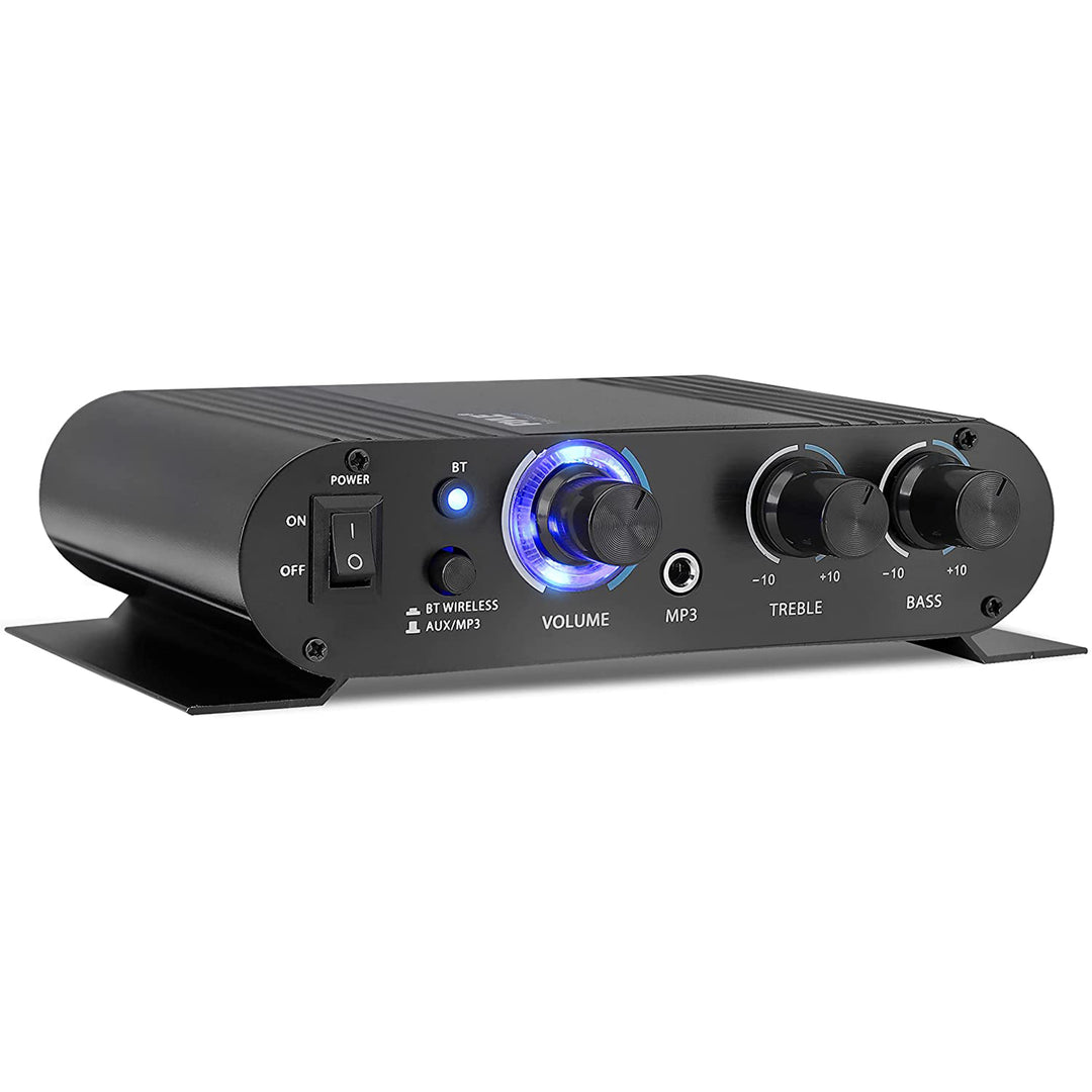 Pyle 90 Watt 8 Ohm Bluetooth Mini Blue Home Studio Class T Amplifier (Open Box) - VMInnovations