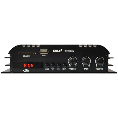 Pyle PFA400U 100 Watt 2 Channel Hi-Fi Home Audio Stereo Power Amplifier (2 Pack)