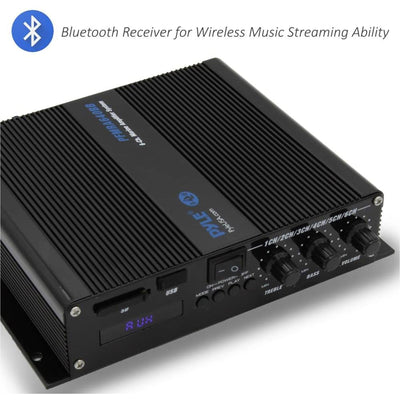 Pyle 6 Channel 600 Watt Marine Amp Amplifier Bluetooth Receiver Sound System