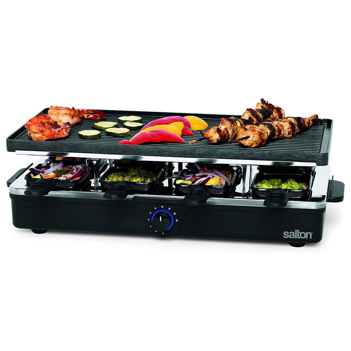 Salton Raclette Electric Table Top Non Stick Party Griddle Grill (Open Box)