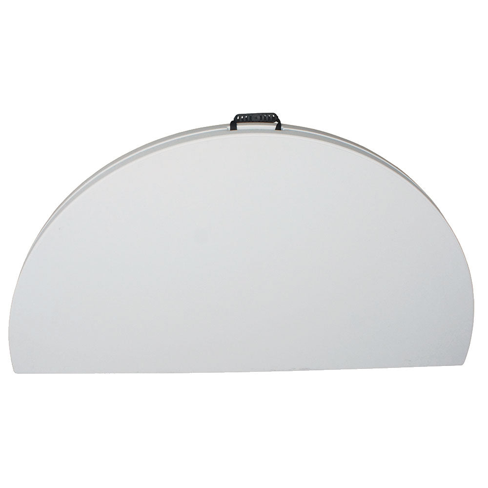 Plastic Development Group 5 Foot Fold In Half Round Folding Banquet Table, White - VMInnovations
