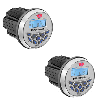 Planet Audio 3.5" Marine MP3/Radio Bluetooth Stereo Receiver PGR35B (2 Pack)