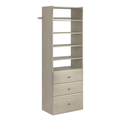 Easy Track Premium Tower Closet Organizer with Shelves & Drawers (Open Box)