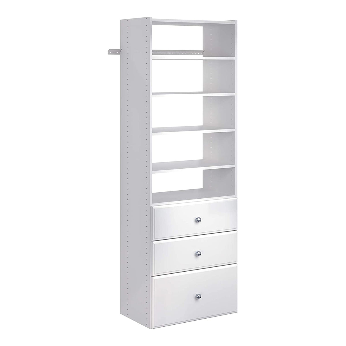 Easy Track Tower Closet Storage Organizer with Shelves & Drawers (For Parts)