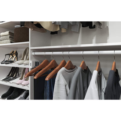 Easy Track Dual Tower Closet Storage Organizer with Shelves and Drawers, White