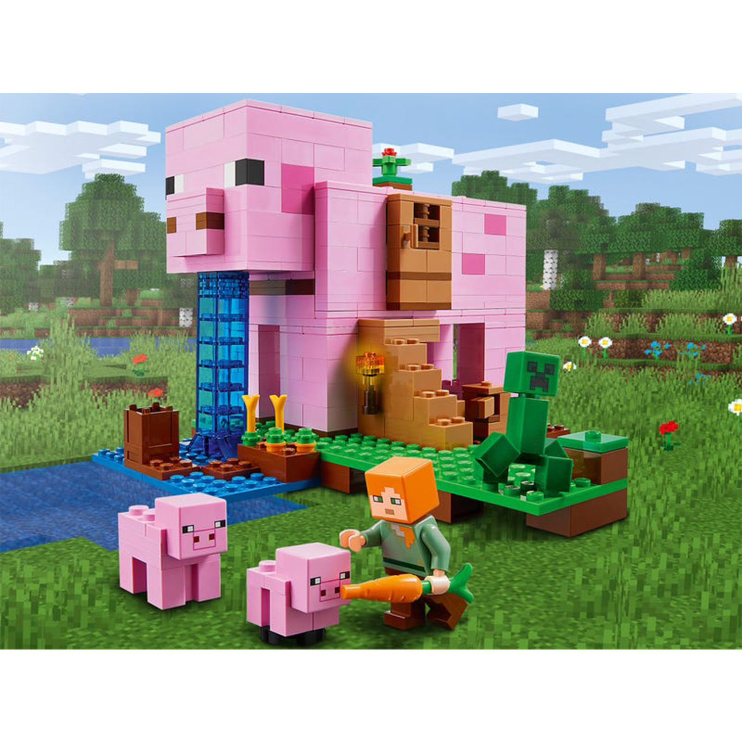LEGO Minecraft The Pig House Kid's Building Kit Playset (490 Pieces)