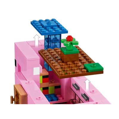 LEGO Minecraft The Pig House Kid's Building Kit Playset (490 Pieces)