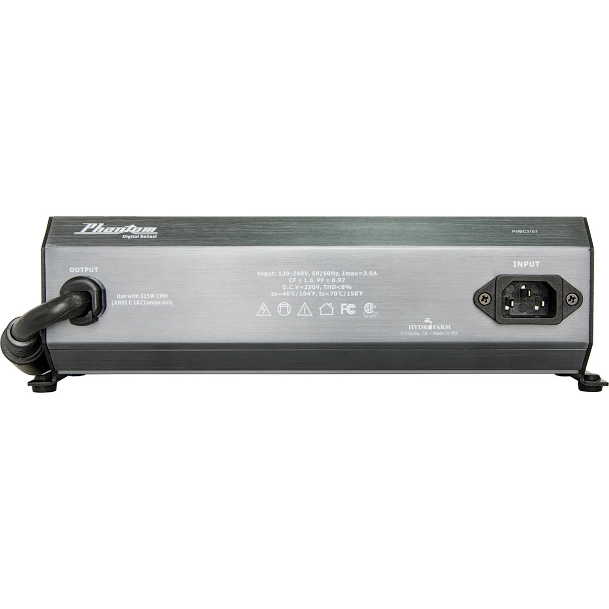 Phantom II CMh PHBC3151 Ceramic Metal Halide Digital Grow Light Ballast, 315 W