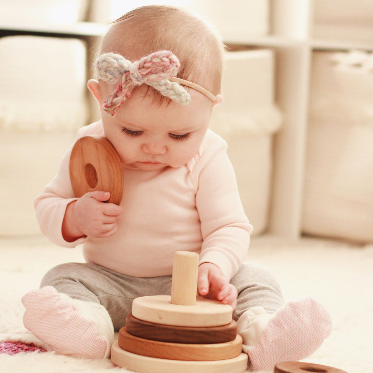 Goumikids Soft Organic Stay On Baby Boots Infant Booties Shoes, 0-3M Drop Pink - VMInnovations