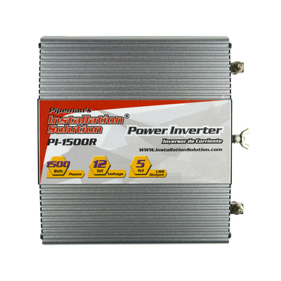 AudioPipe Pipemans 1500W Max DC Plug USB 12V Car Audio Power Inverter (2 Pack)
