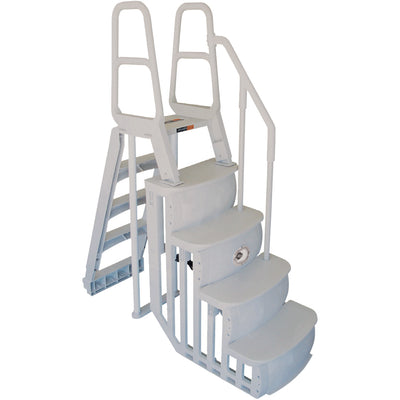 Main Access 200100T Above Ground Pool Step and Ladder System + 2 Sand Weights