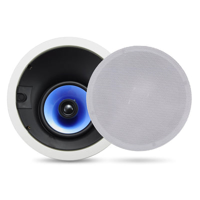 Pyle Audio 6.5 Inch 2 Way 250W Directional In Ceiling Speaker, White (4 Pack)
