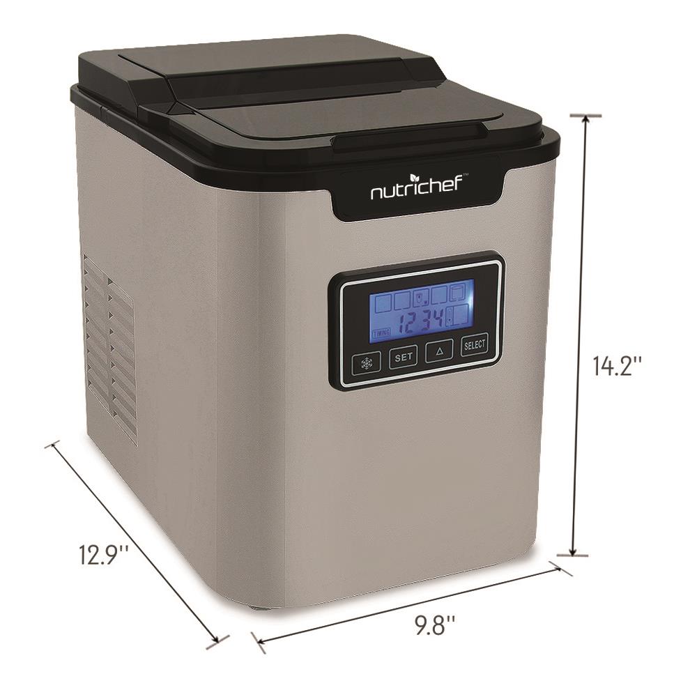 NutriChef Portable Kitchen Self Cleaning Ice Cube Maker Machine (For Parts)
