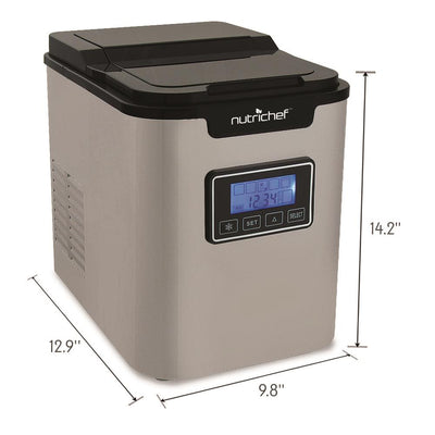 NutriChef Portable Kitchen Self Cleaning Ice Cube Maker Machine (For Parts)