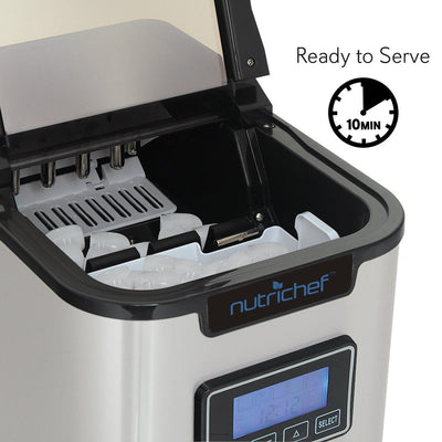 NutriChef Portable Kitchen Self Cleaning Ice Cube Maker Machine (For Parts)
