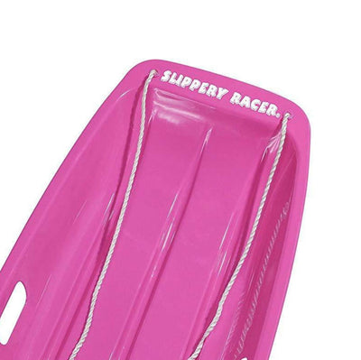Slippery Racer Downhill Sprinter Toboggan Snow Sled 2 Pack, 1 Pink and 1 Red
