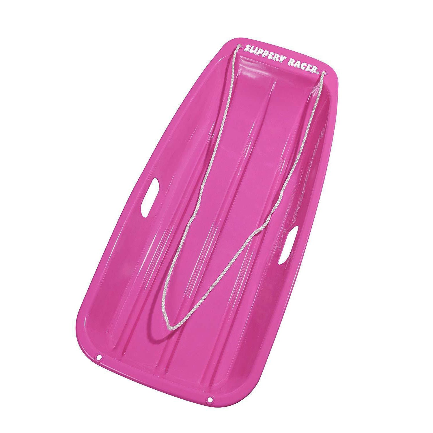 Slippery Racer Downhill Sprinter Toboggan Snow Sled 2 Pack, 1 Pink and 1 Red - VMInnovations