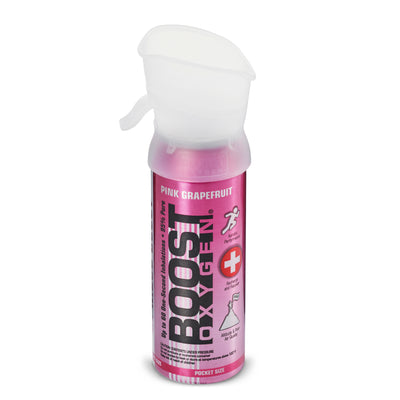 Boost Oxygen 3 Liter Pocket Sized Canned Oxygen with Mouthpiece, Pink Grapefruit - VMInnovations