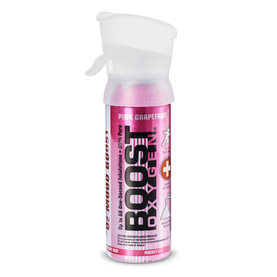 Boost Oxygen Pocket Sized Canned Oxygen w/ Mouthpiece, Pink Grapefruit (9 Pack)