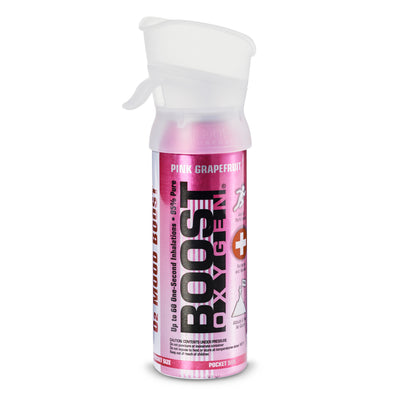Boost Oxygen Pocket Sized Canned Oxygen w/ Mouthpiece, Pink Grapefruit (3 Pack)