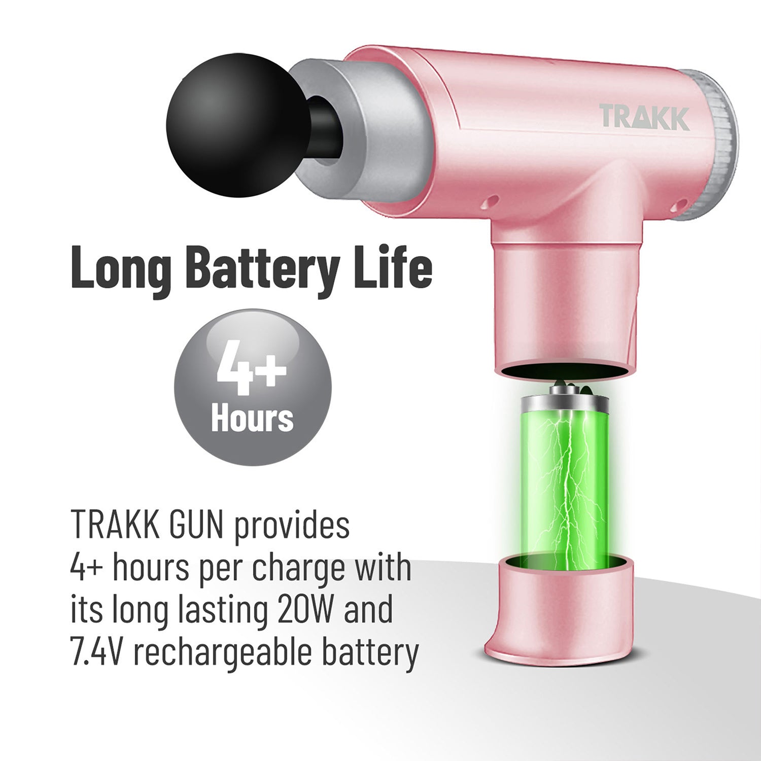 TRAKK Deep Tissue Handheld Massage Gun Therapy w/ Attachments (Open Box) - VMInnovations