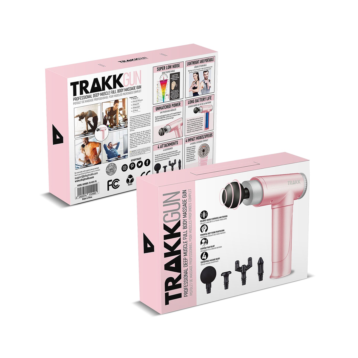 TRAKK Deep Tissue Handheld Massage Gun Therapy w/ Attachments (Open Box) - VMInnovations