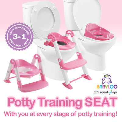BabyLoo 3 In 1 Bambino Booster Potty Training System for 1 to 6 Year Olds, Pink