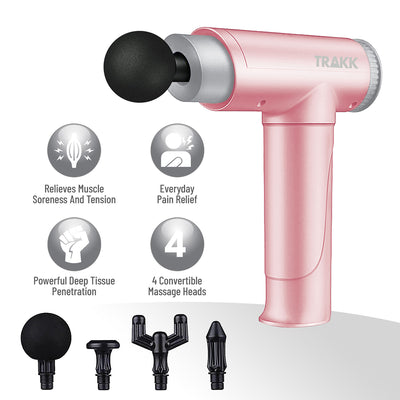 TRAKK Deep Tissue Handheld Massage Gun Therapy w/ Attachments (Open Box) - VMInnovations