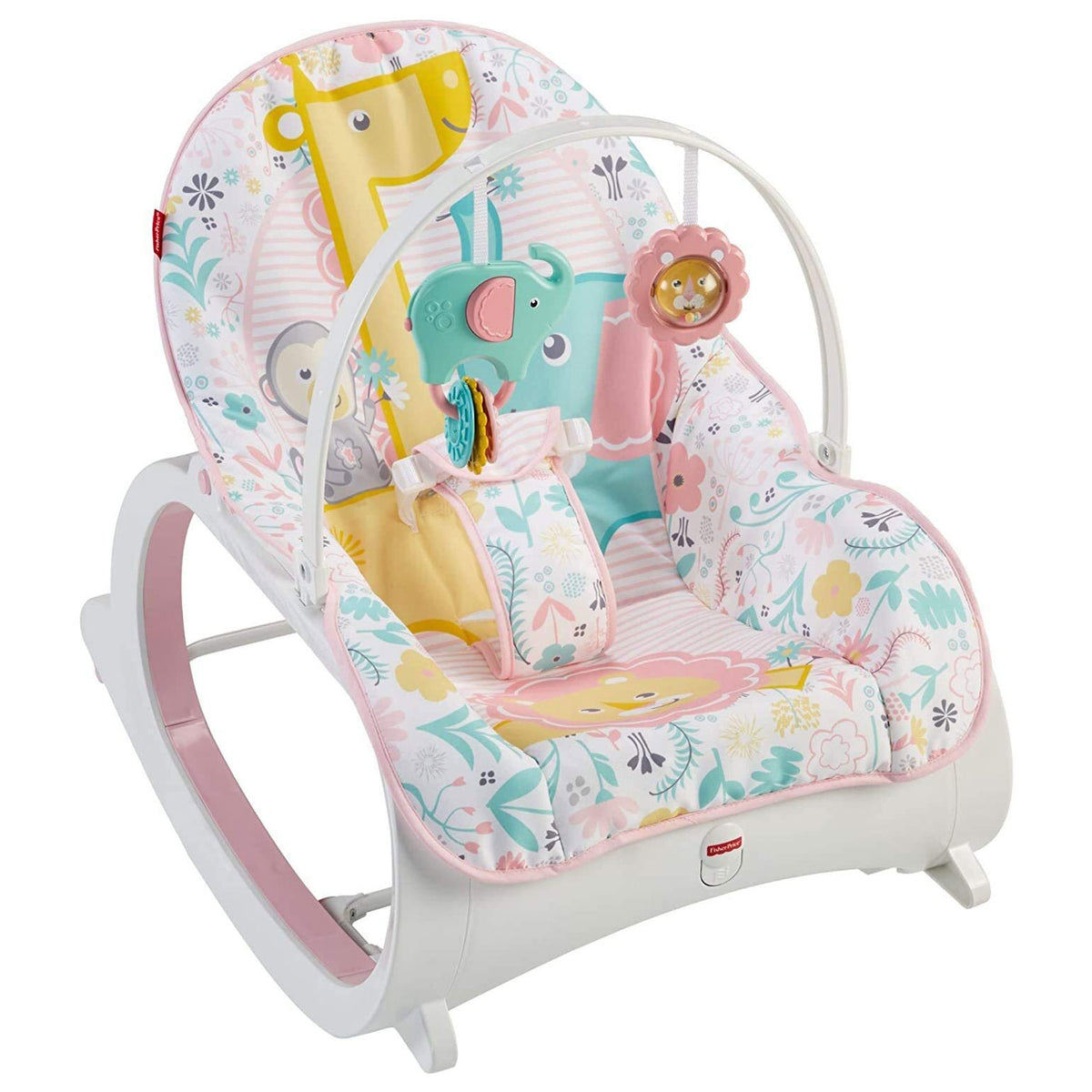 Fisher-Price Portable Vibrating Newborn to Toddler Rocking Chair Seat, Pink - VMInnovations