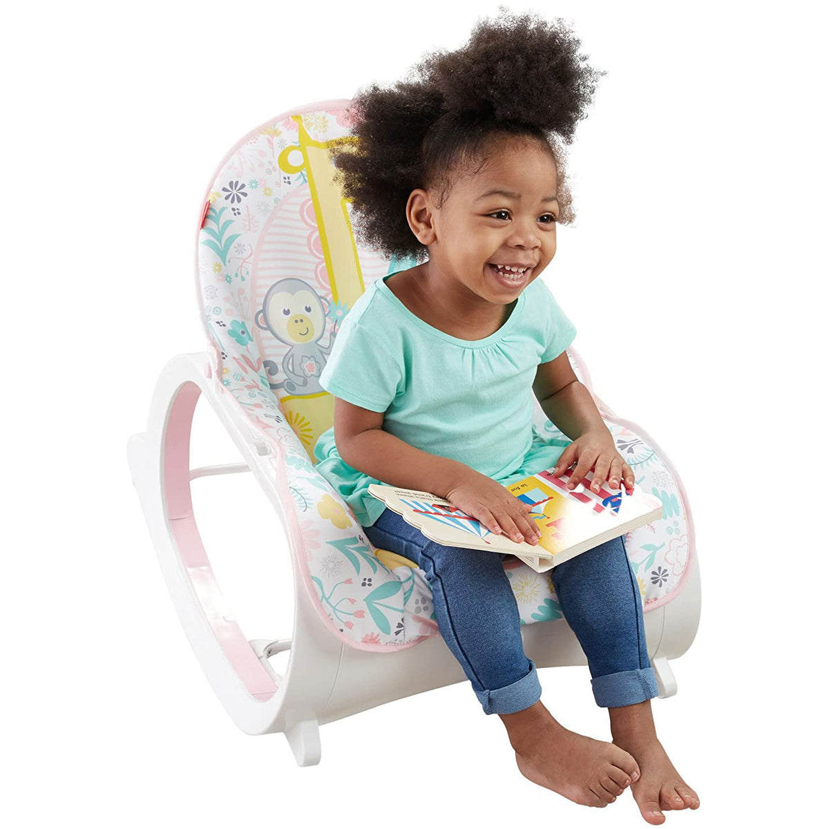 Fisher-Price Portable Vibrating Newborn to Toddler Rocking Chair Seat, Pink - VMInnovations