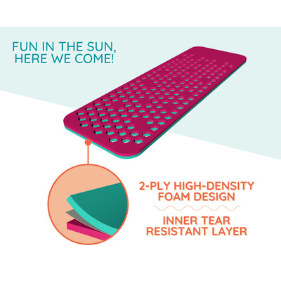 Floatation iQ Personal Floating Oasis Lake Water Pool Lounger Foam Mat(Open Box)