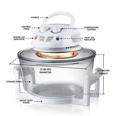NutriChef Halogen 13 Quart Oven Air Fryer/Infrared Convection Cooker (2 Pack)