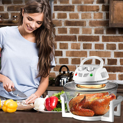 NutriChef PKAIRFR48 Kitchen Countertop 13 Quart Air Fryer Convection Oven - VMInnovations