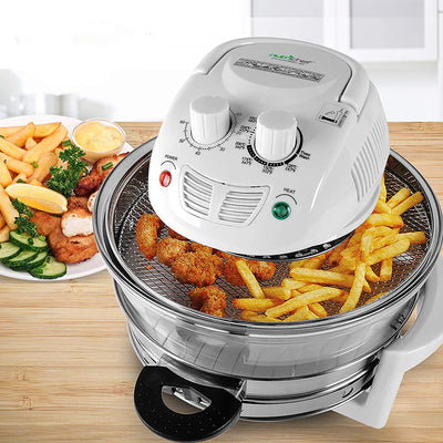 NutriChef PKAIRFR48.5 Countertop Air Fryer Oven Cooker w/ 13 Quart Bowl (Used)