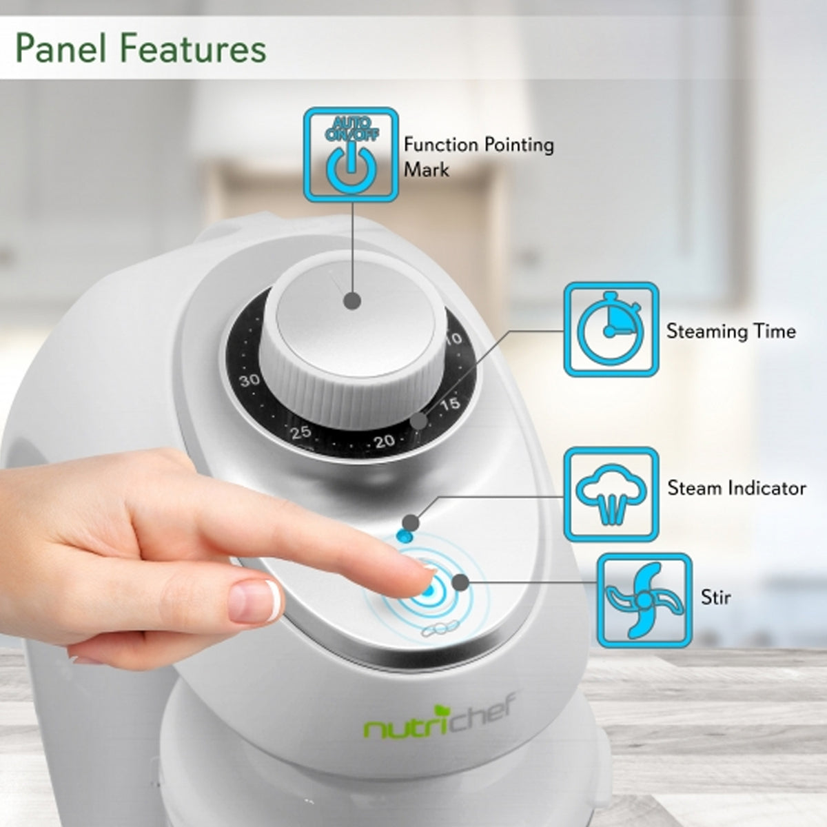 NutriChef Electric Baby Food Maker Puree Food Processor Blender Steamer (4 Pack)