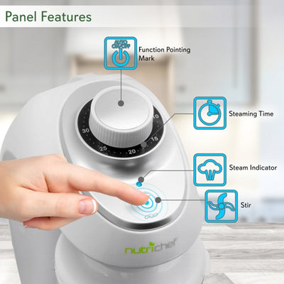 NutriChef Electric Baby Food Maker Puree Food Processor Blender Steamer (4 Pack)