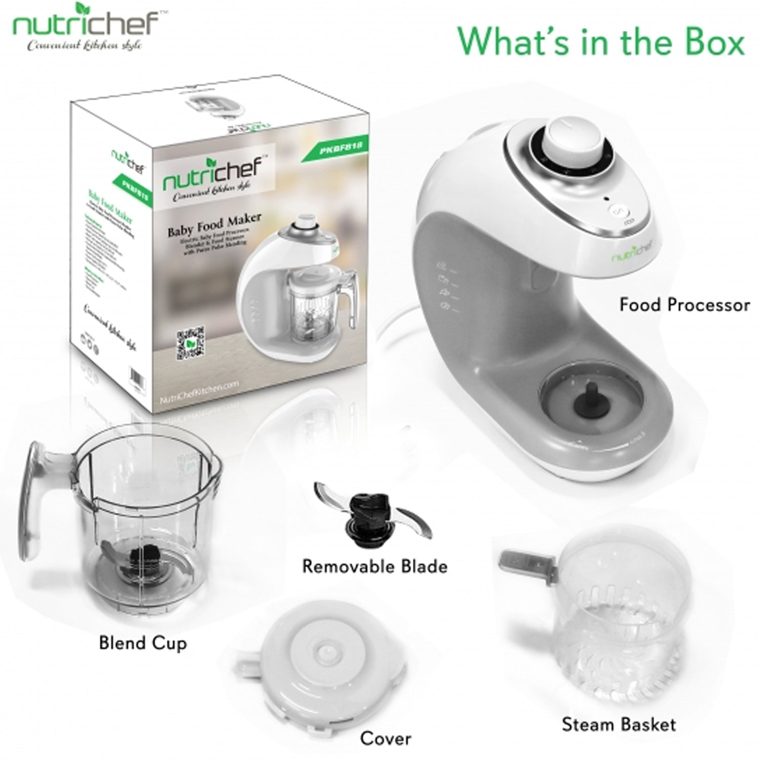 NutriChef Baby Food Maker Puree Food Processor, Blender, and Steamer (Open Box) - VMInnovations