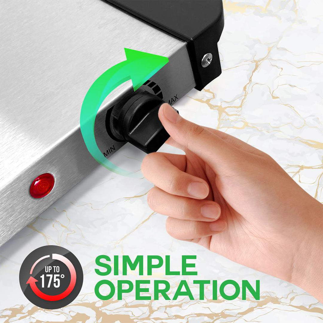 Nutrichef Electric 3 Tray Buffet Server Hot Plate Food Warmer (Open Box) - VMInnovations