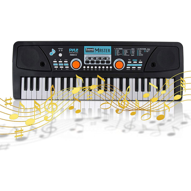 Pyle Electronic Streaming Karaoke Portable Piano Keyboard & Mic (Open Box)