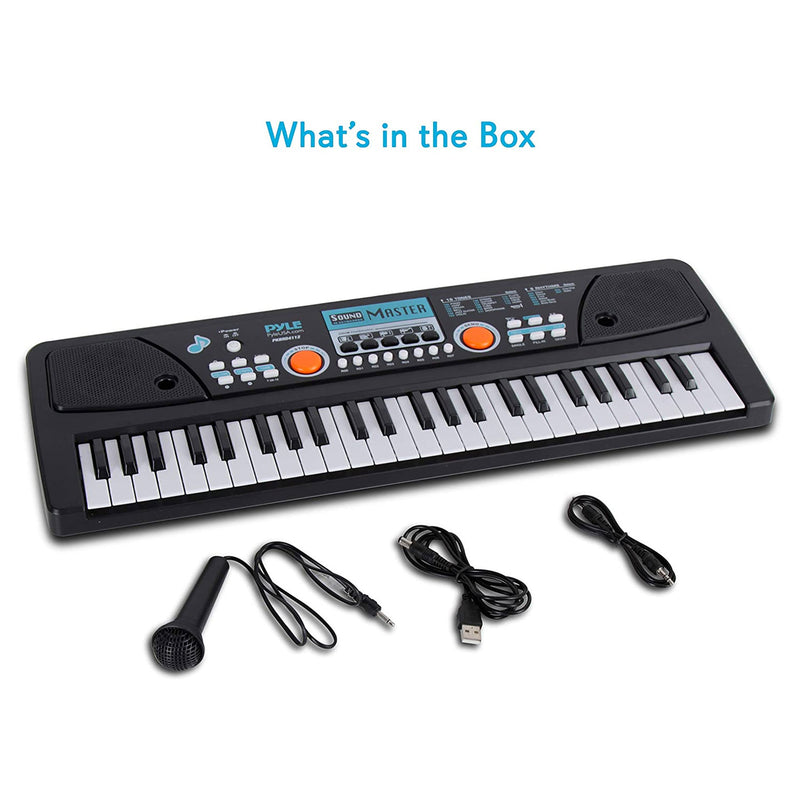 Pyle PKBRD4112 Electronic 2-in-1 Streaming Karaoke Portable Piano Keyboard & Mic