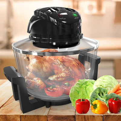 NutriChef Kitchen Air Fryer Convection Oven Cooker with 18 Quart Bowl (Open Box)