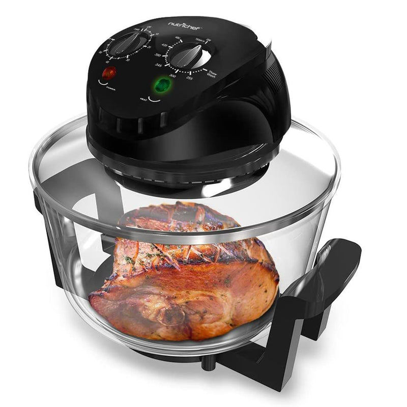 NutriChef Kitchen Air Fryer Convection Oven Cooker with 18 Quart Bowl (Open Box)