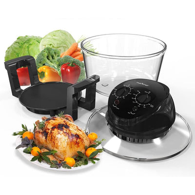 NutriChef PKCOV45 Kitchen Countertop Air Fryer Convection Oven Cooker (2 Pack)
