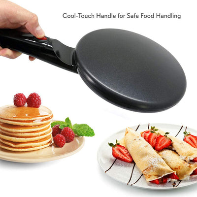 NutriChef Electric Plug In Countertop Crepe Maker and Griddle Hot Plate (Used)