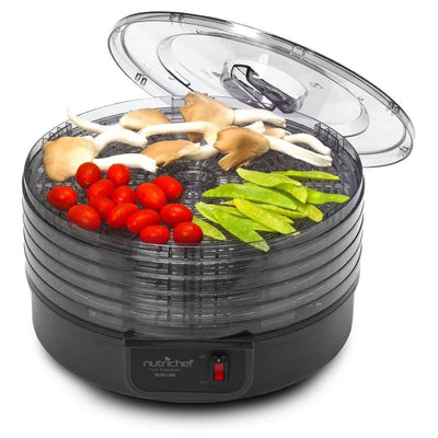 NutriChef Kitchen Countertop 5 Tray Electric Food Dehydrator Machine (Open Box)