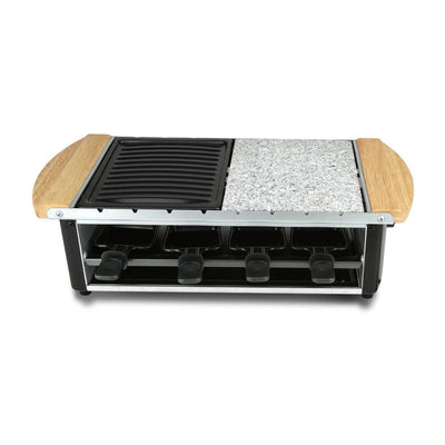 NutriChef Raclette Cooktop Stone Plate and Metal Grill Countertop (Open Box)