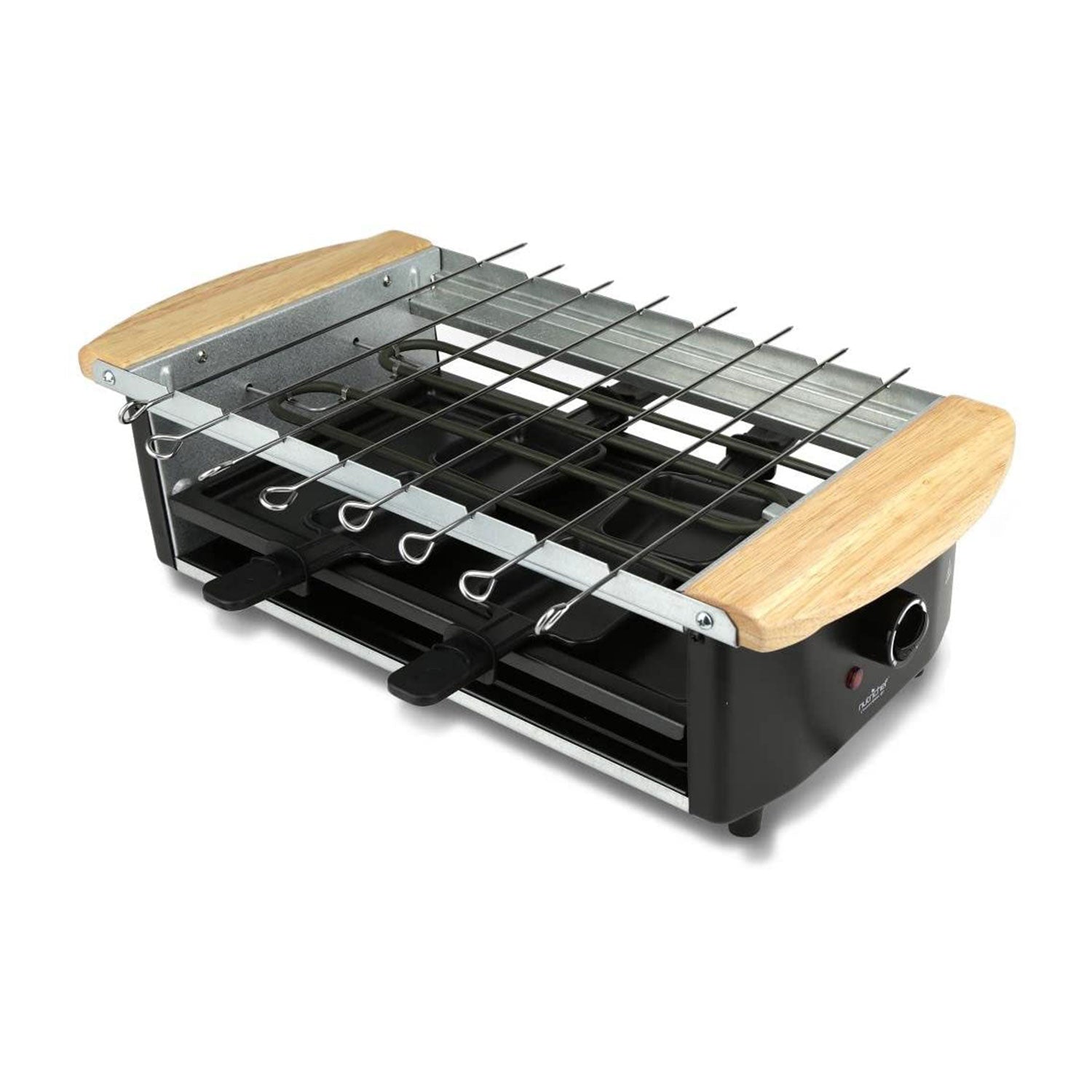 NutriChef Raclette Cooktop Stone Plate and Metal Grill Countertop (Open Box)