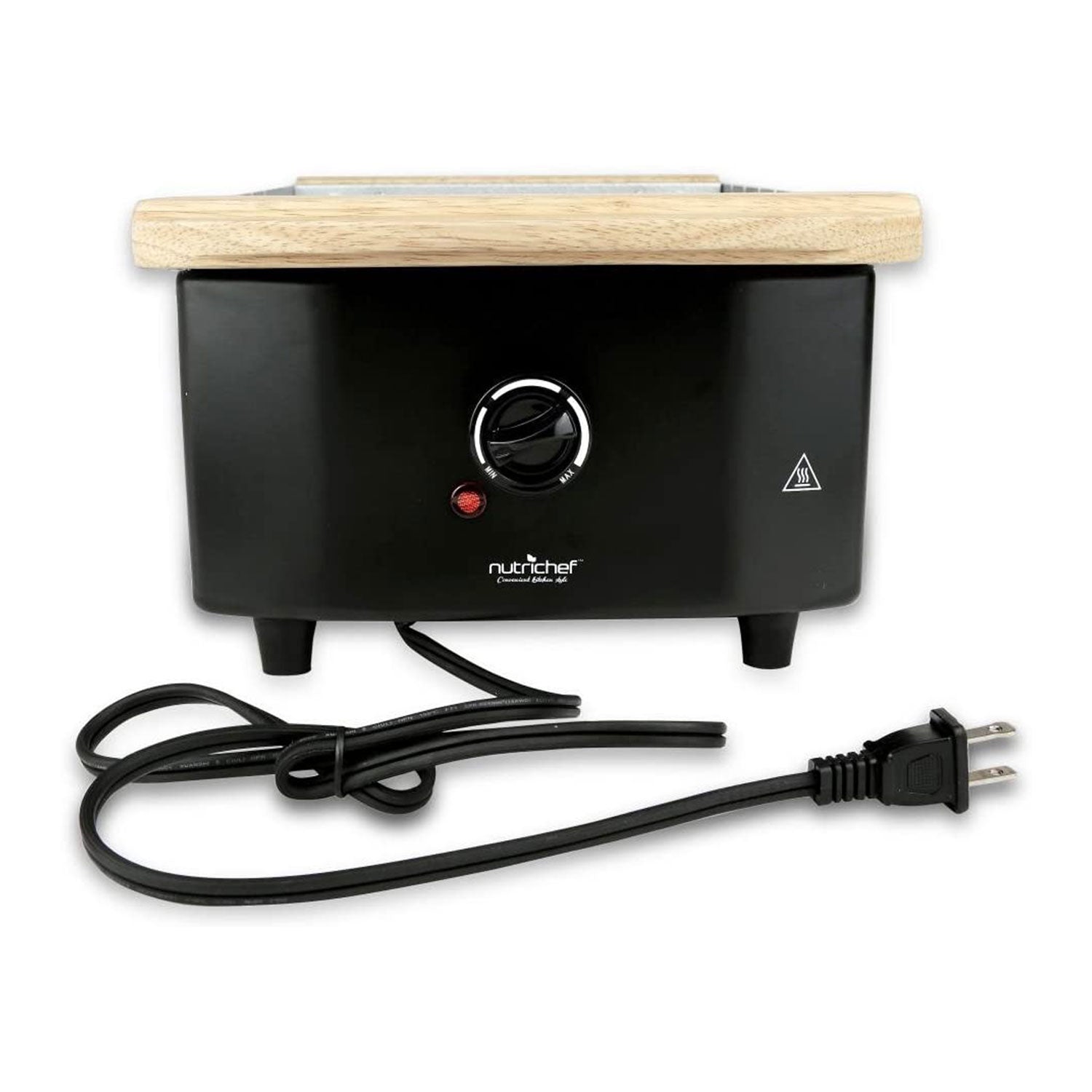 NutriChef Raclette Cooktop Stone Plate and Metal Grill Countertop (Open Box)